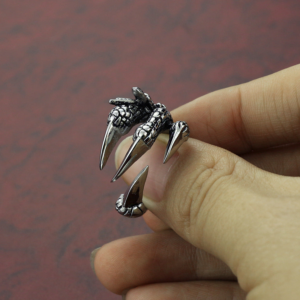 Titanium Steel Dragon Claw Ring