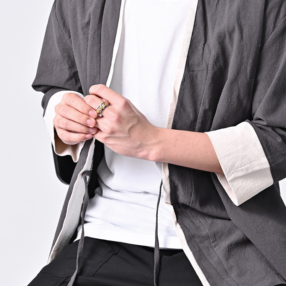 National Style Gold-Plated Men's Ring