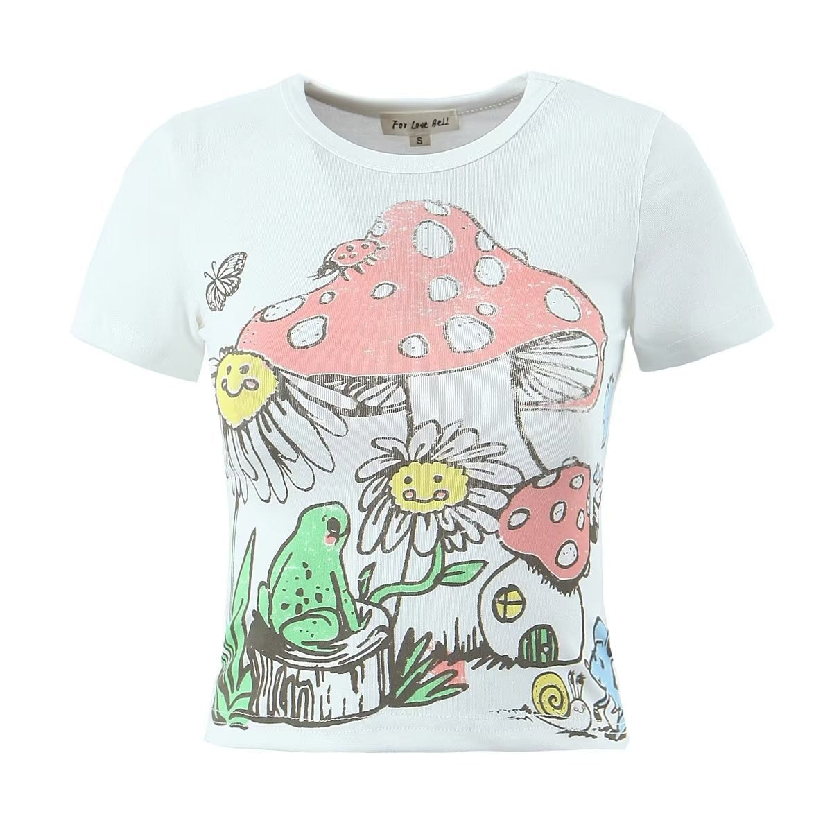 Mushroom Slim Fit Short Sleeve Top