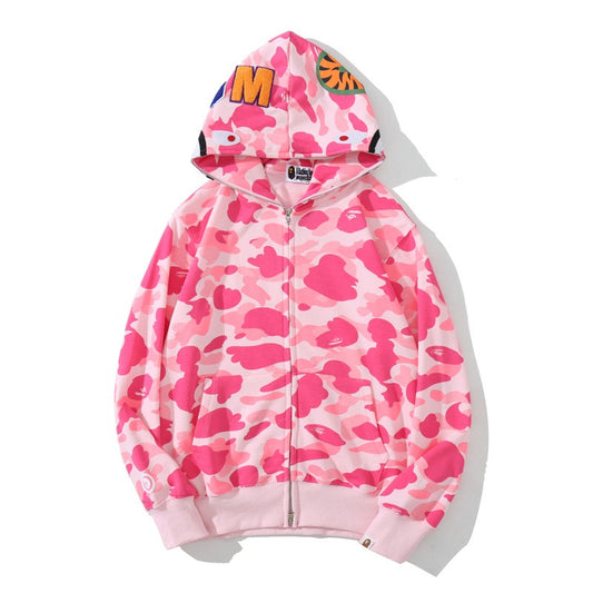 Shark Classic Camouflage Hooded Cardigan Zipper Men's And Women's
