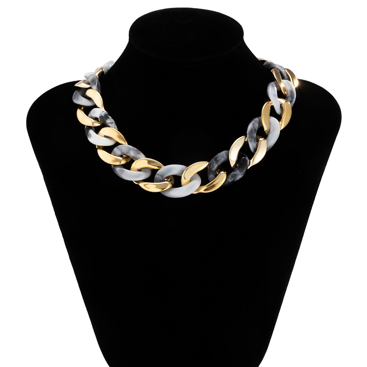 Retro Acrylic Metal Chain