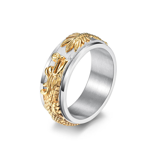 National Style Gold-Plated Men's Ring