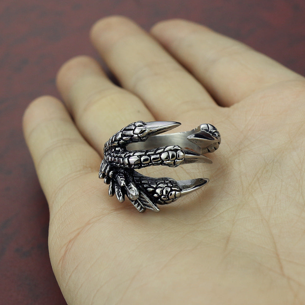 Titanium Steel Dragon Claw Ring