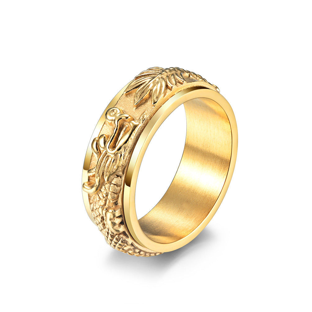 National Style Gold-Plated Men's Ring
