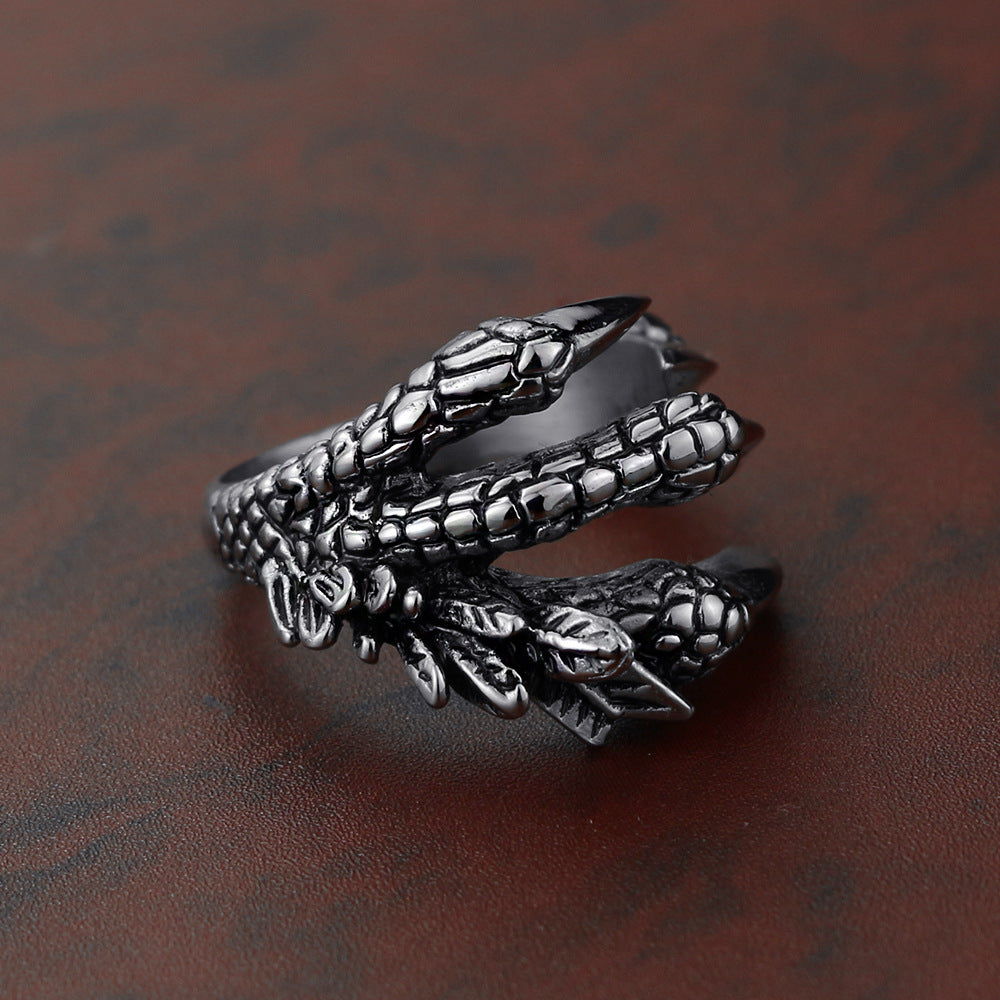 Titanium Steel Dragon Claw Ring